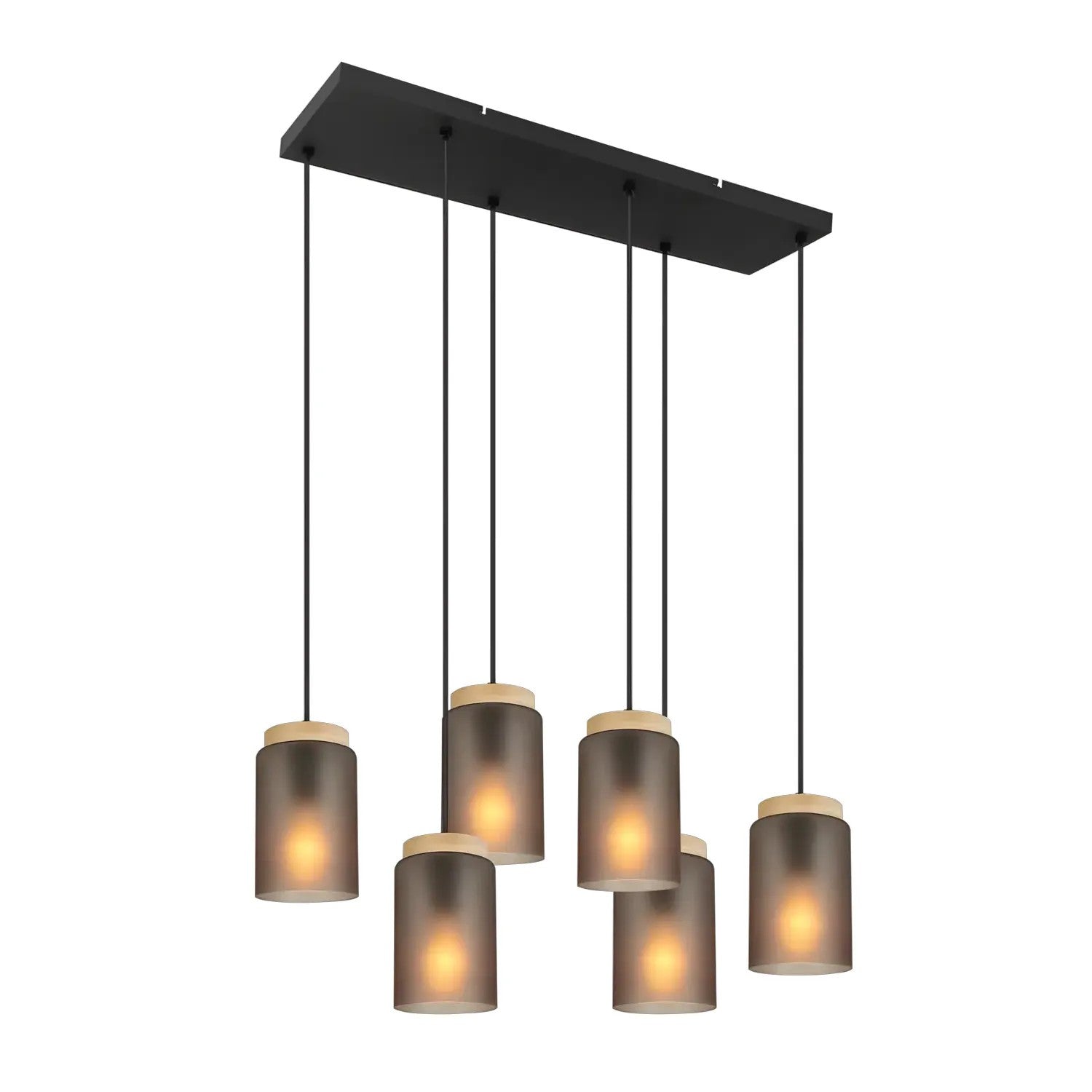 LAMPA SUFITOWA WISZĄCA APP1813-6CP Frosted Grey 1
