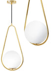 Lampa Sufitowa Wisząca Szklana Kula APP472-1CP Biała 1