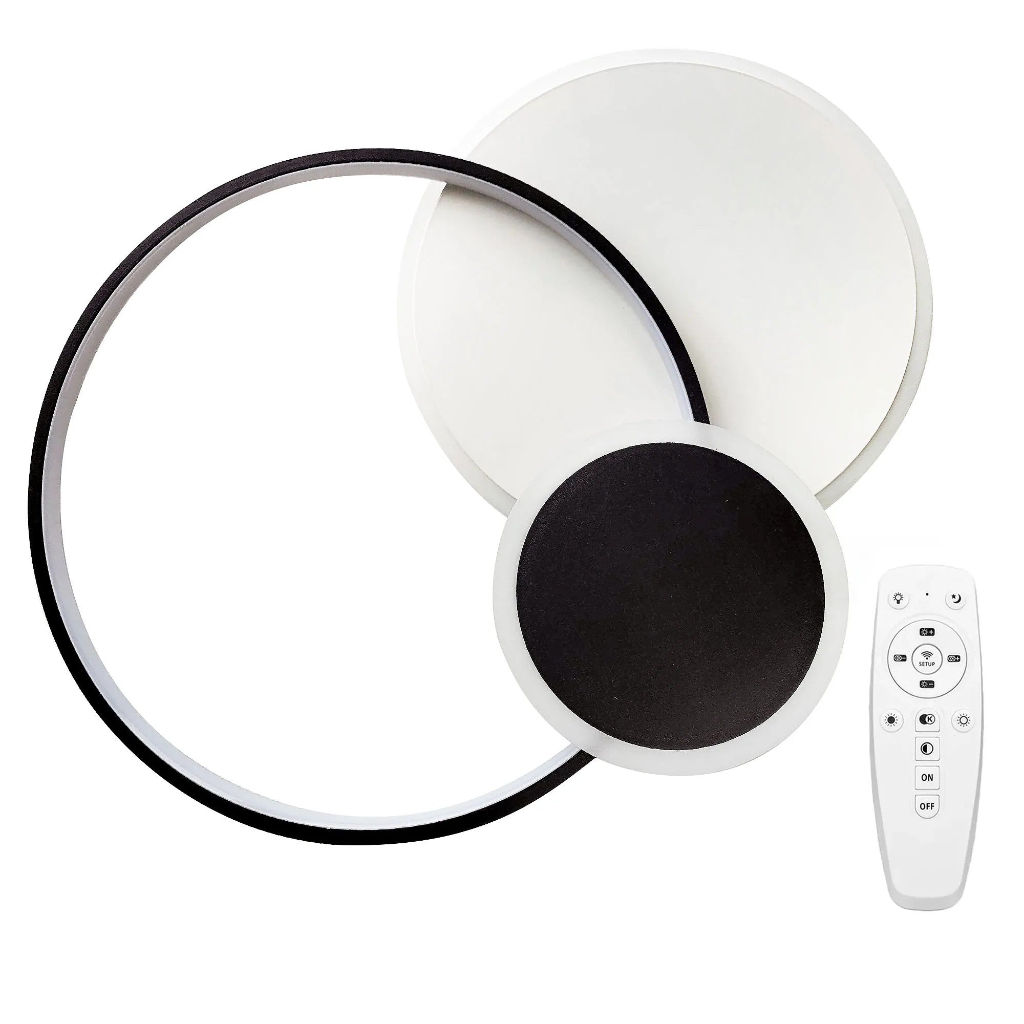 Lampa Sufitowa APP1709-C Plafon LED Czarny + Pilot 1