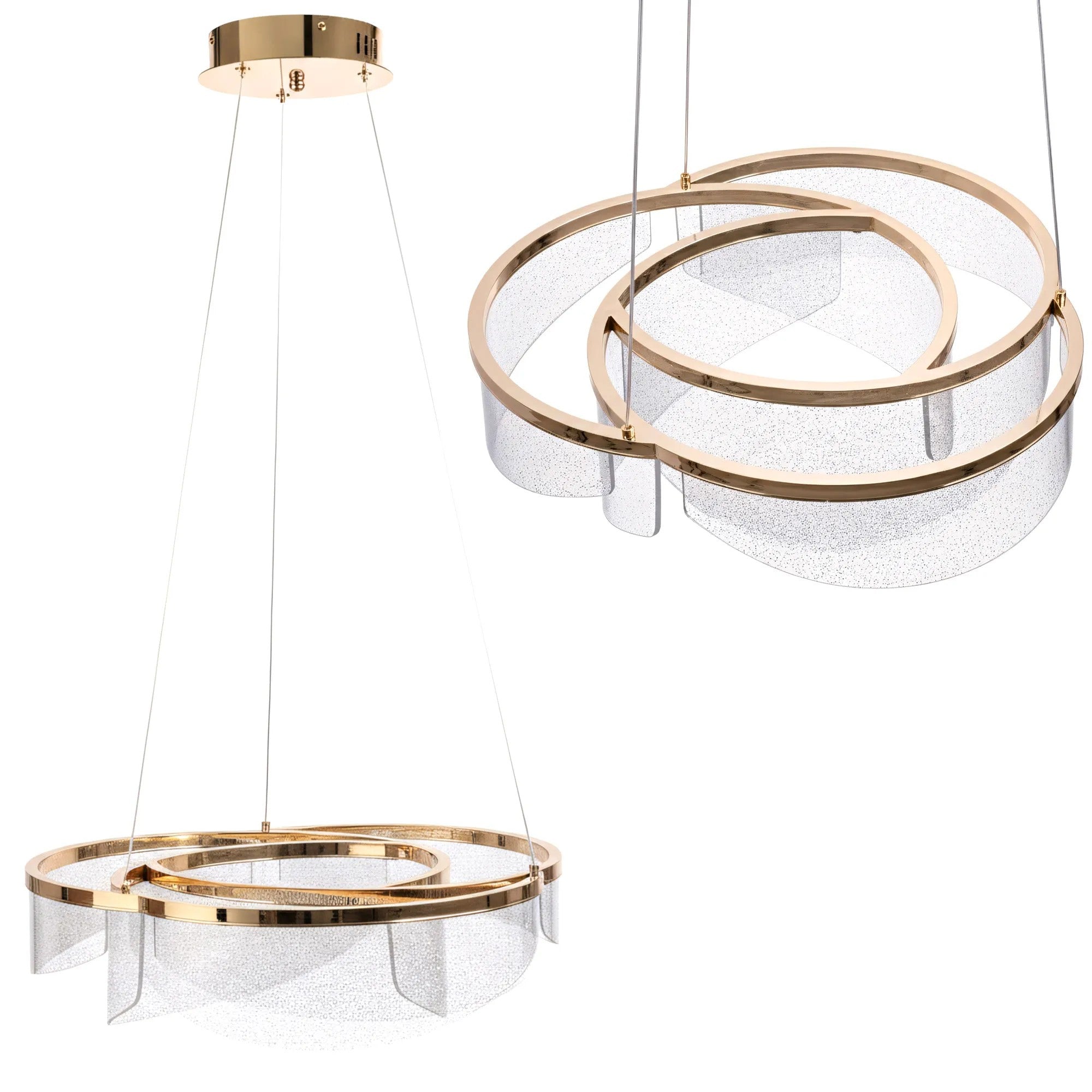 Lampa Sufitowa Wisząca LED G138-CP 50cm Złota 1
