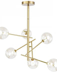Lampa Wisząca Szklane Kule 6 Szt APP919-6CP Złota 1