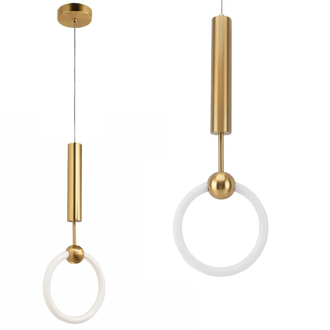 LAMPA WISZĄCA LED LHJ059-1CP Złota Szczotkowana 1