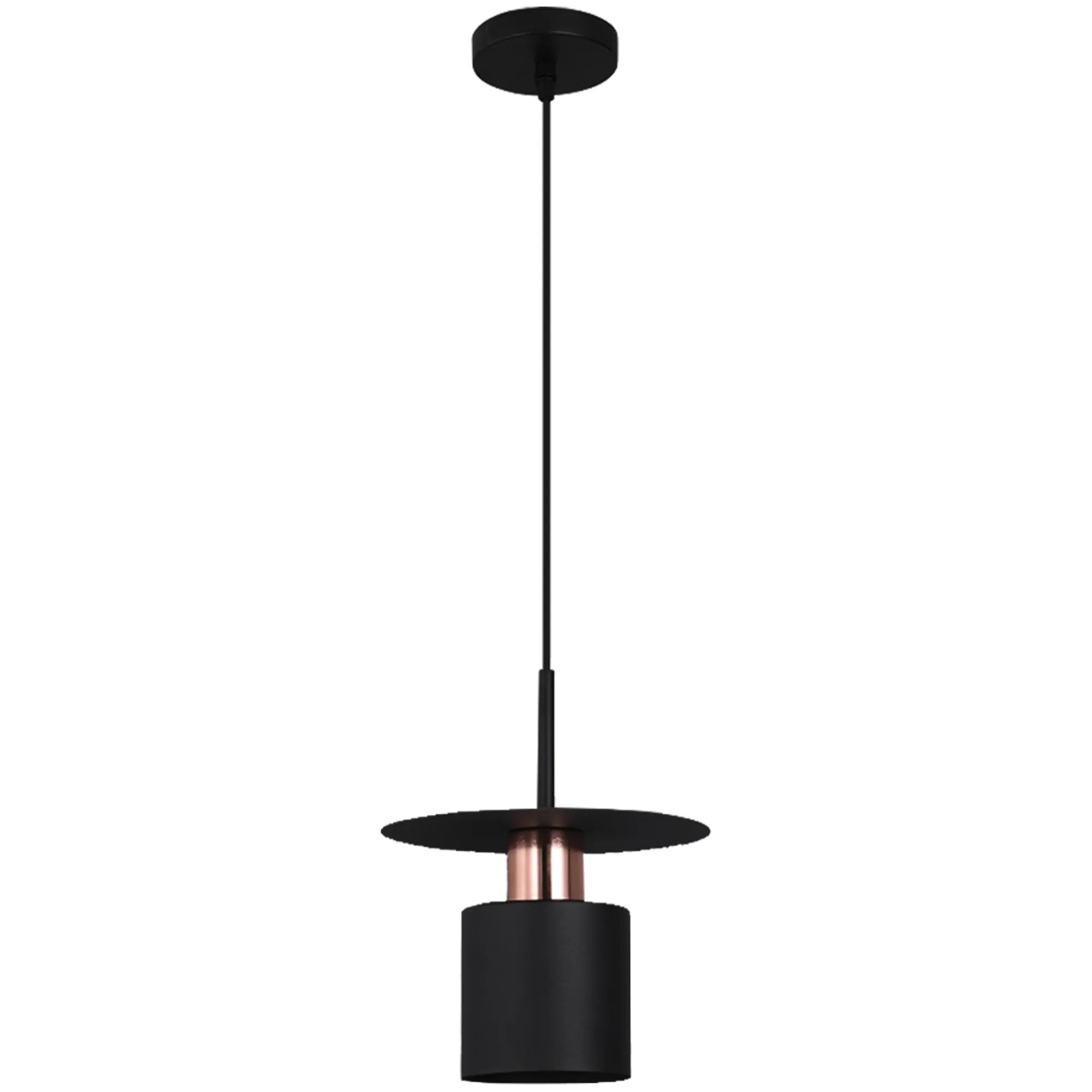 Lampa Wisząca APP1145-1CP Czarna Różowe Złoto 1
