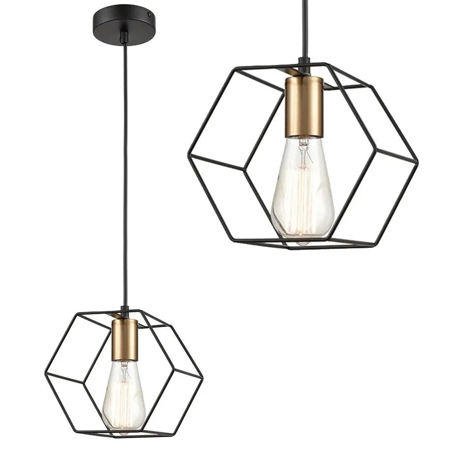 Lampa Wisząca APP1131-1CP Czarno Złota 1