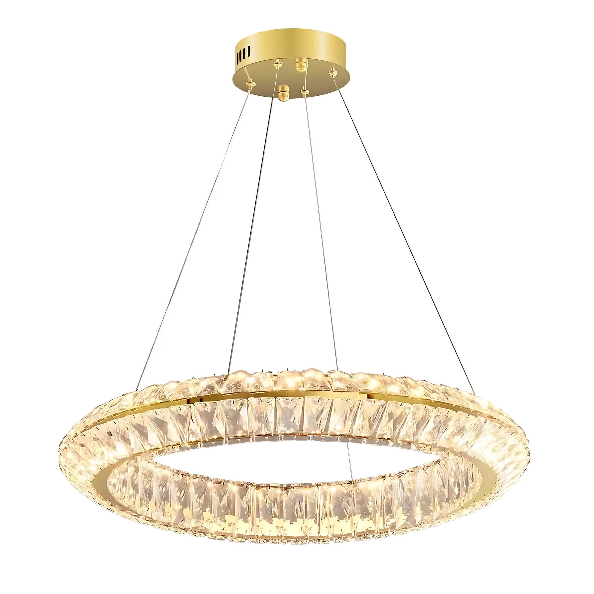 LAMPA SUFITOWA WISZĄCA LED APP1768-CP Złota 60cm 1