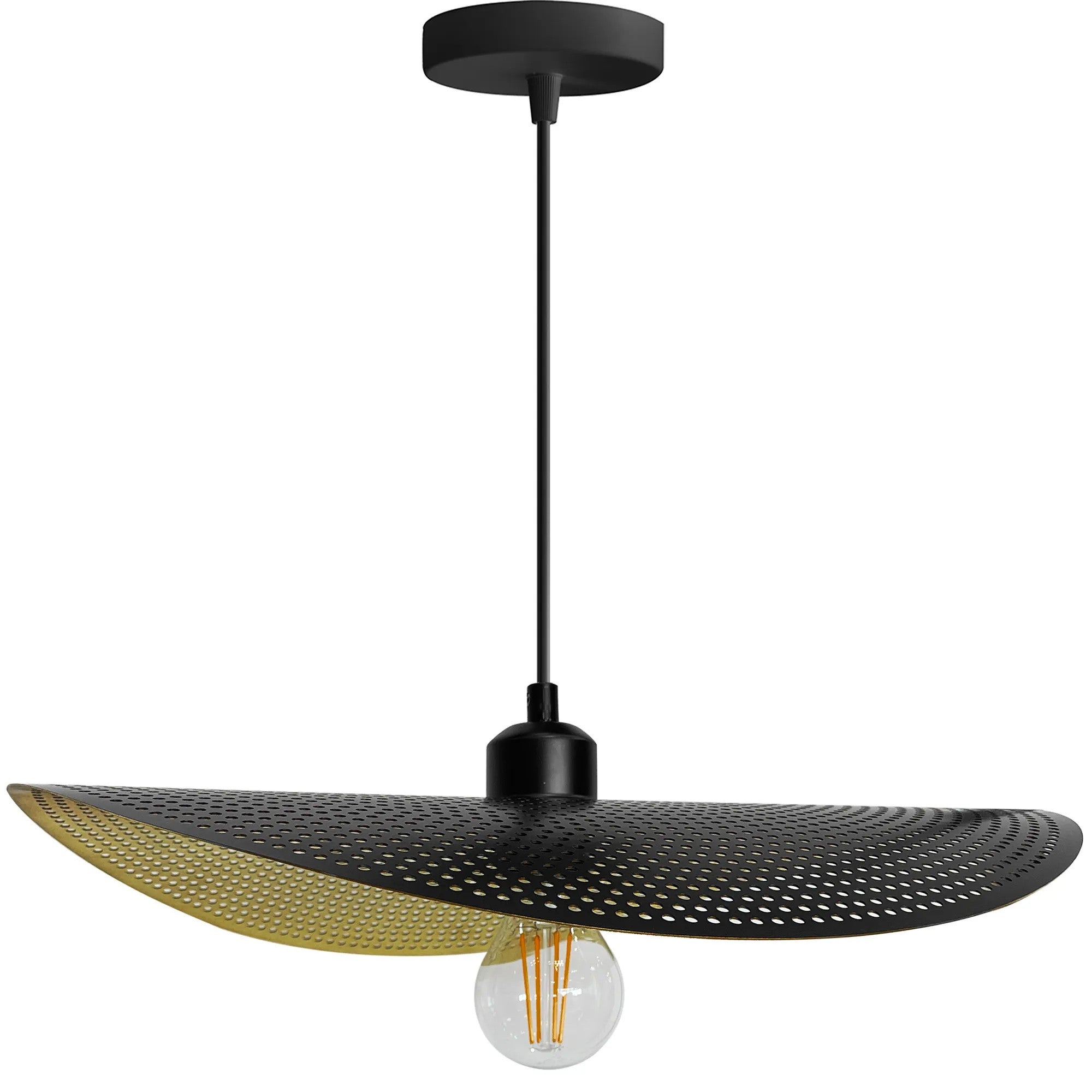 LAMPA SUFITOWA WISZĄCA APP1470-1CP Czarna/stare Złoto 1