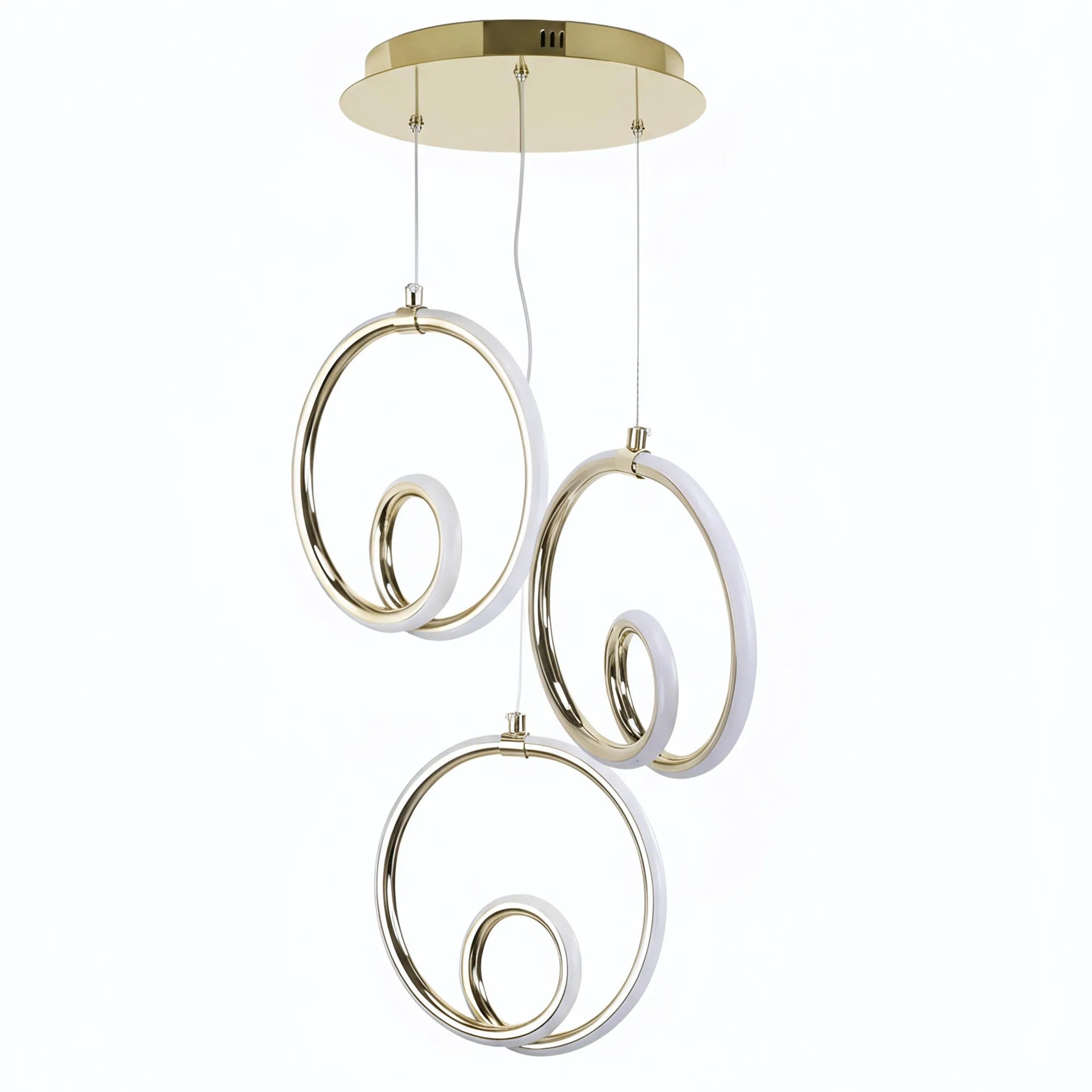 LAMPA SUFITOWA WISZĄCA LED LHJ095-3CP ZŁOTA 1