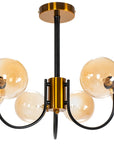 Lampa Sufitowa Wisząca Szklana APP1120-6CP Złota 1