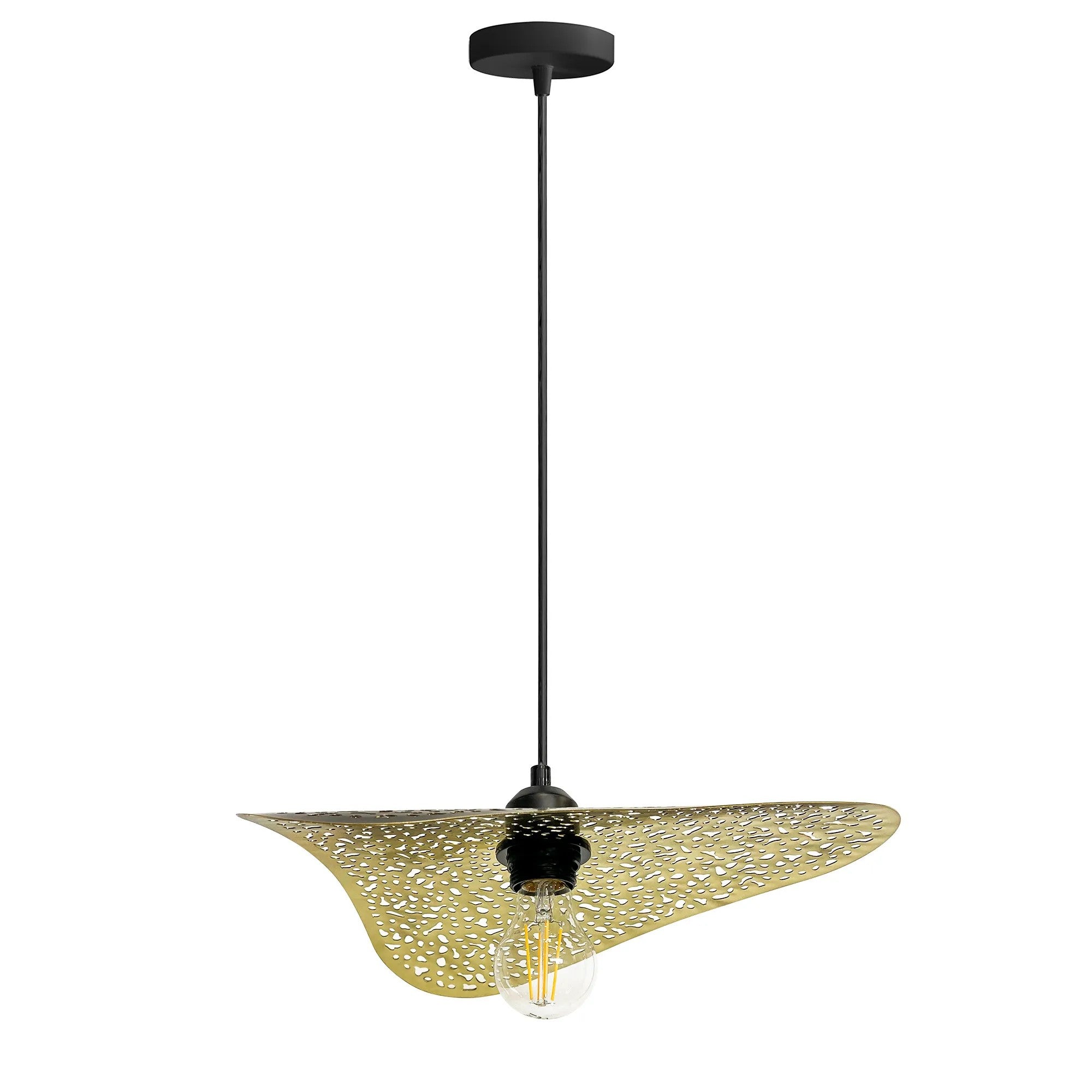LAMPA SUFITOWA WISZĄCA APP1467-1CP Czarna/złota 1