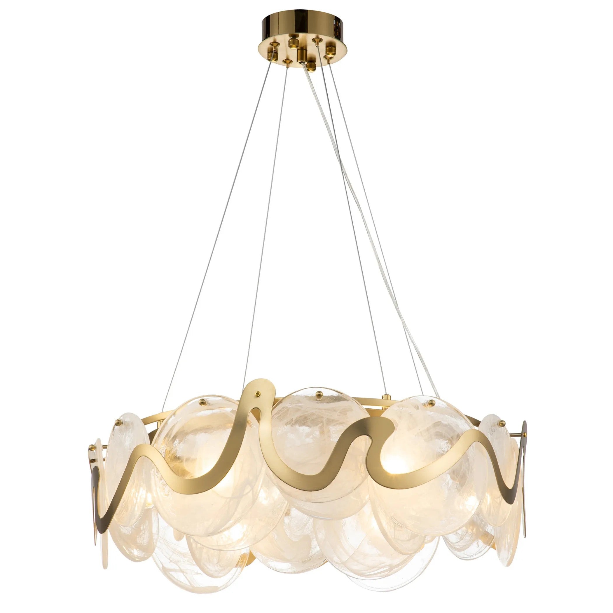 Lampa Sufitowa Wisząca APP1544-8CP Złota Szczotkowana 1