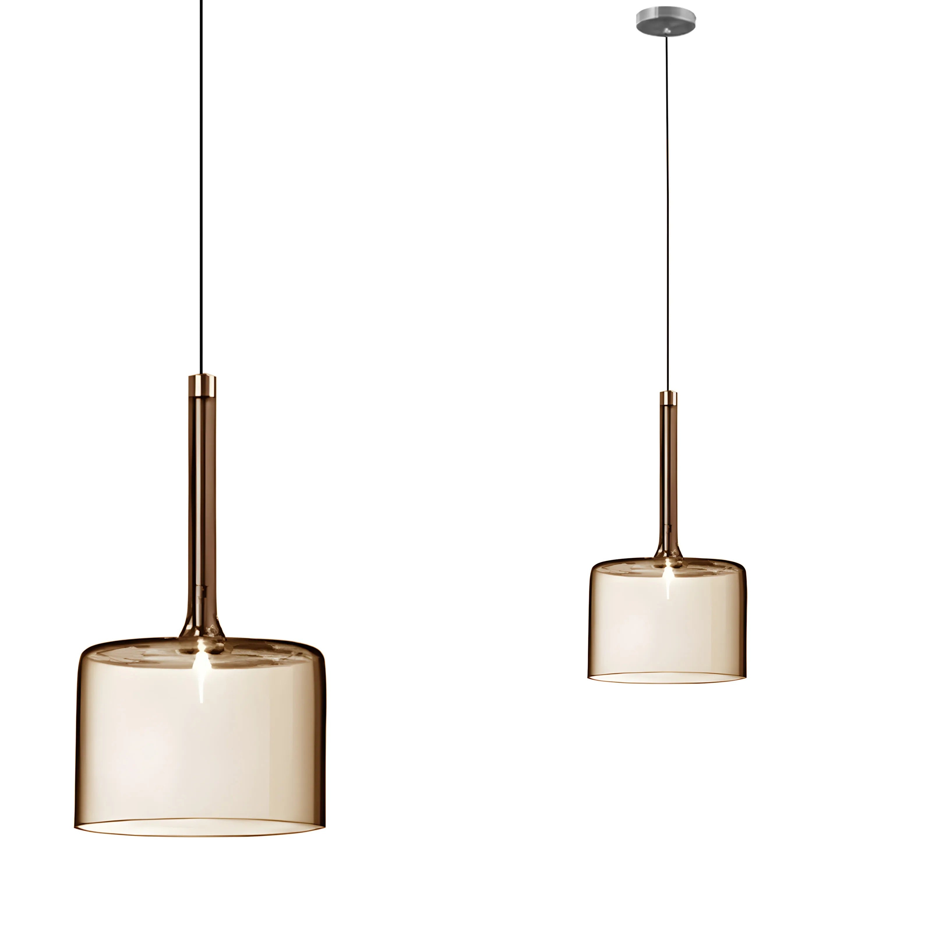 Lampa Sufitowa Wisząca Szklany Klosz APP1698-1CP AMBER A 1