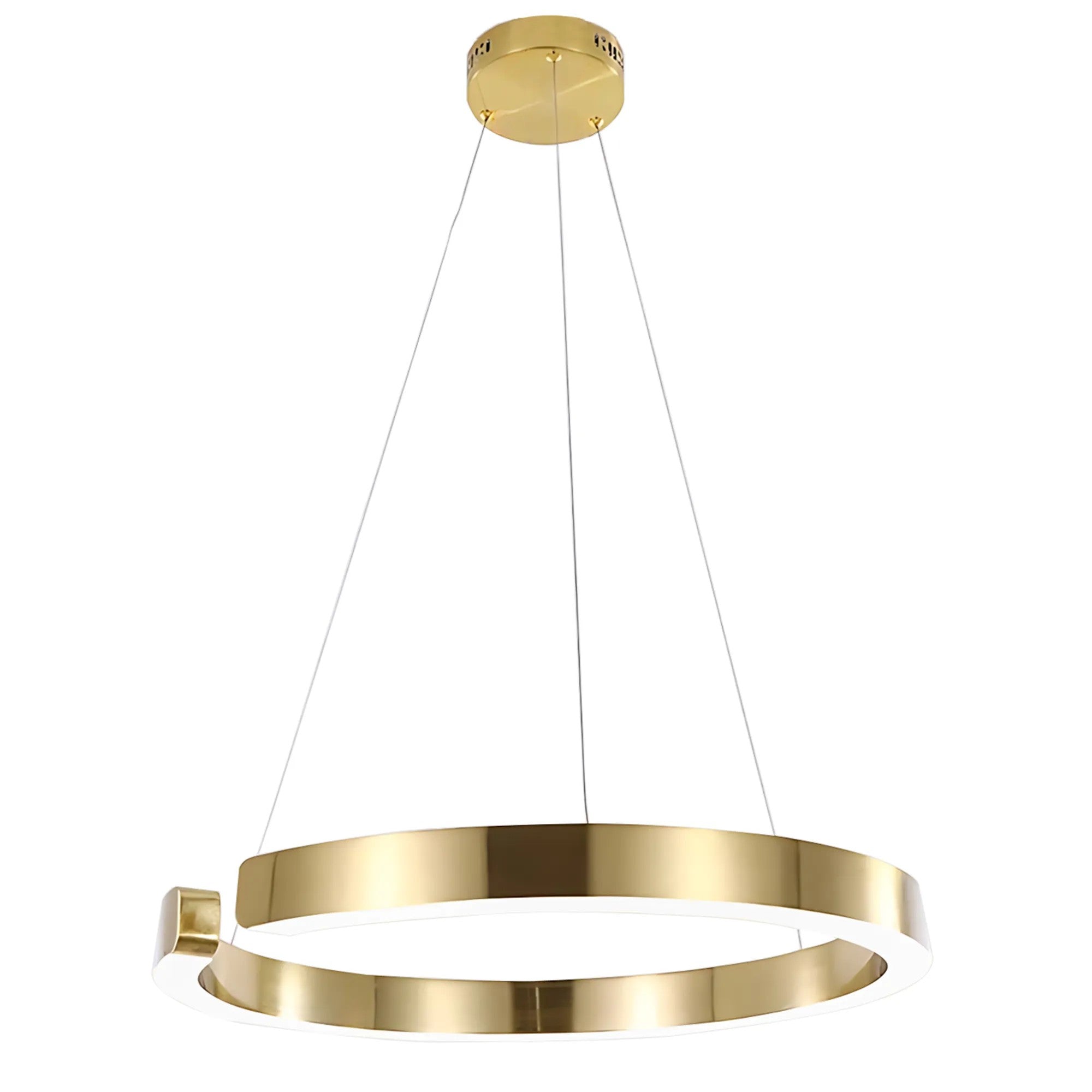 LAMPA WISZĄCA LED LHJ052-CP1 C ZŁOTA SZCZOTKOWANA 40CM 1