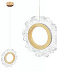 LAMPA SUFITOWA WISZĄCA LED LHJ102-1CP ZŁOTA 1