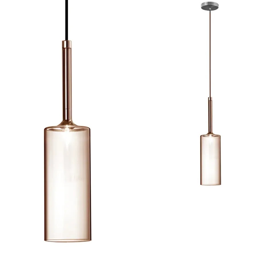 Lampa Sufitowa Wisząca Szklany Klosz APP1700-1CP AMBER C 1