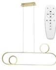 Lampa Sufitowa Wisząca LED APP809-CP Złota + Pilot 1