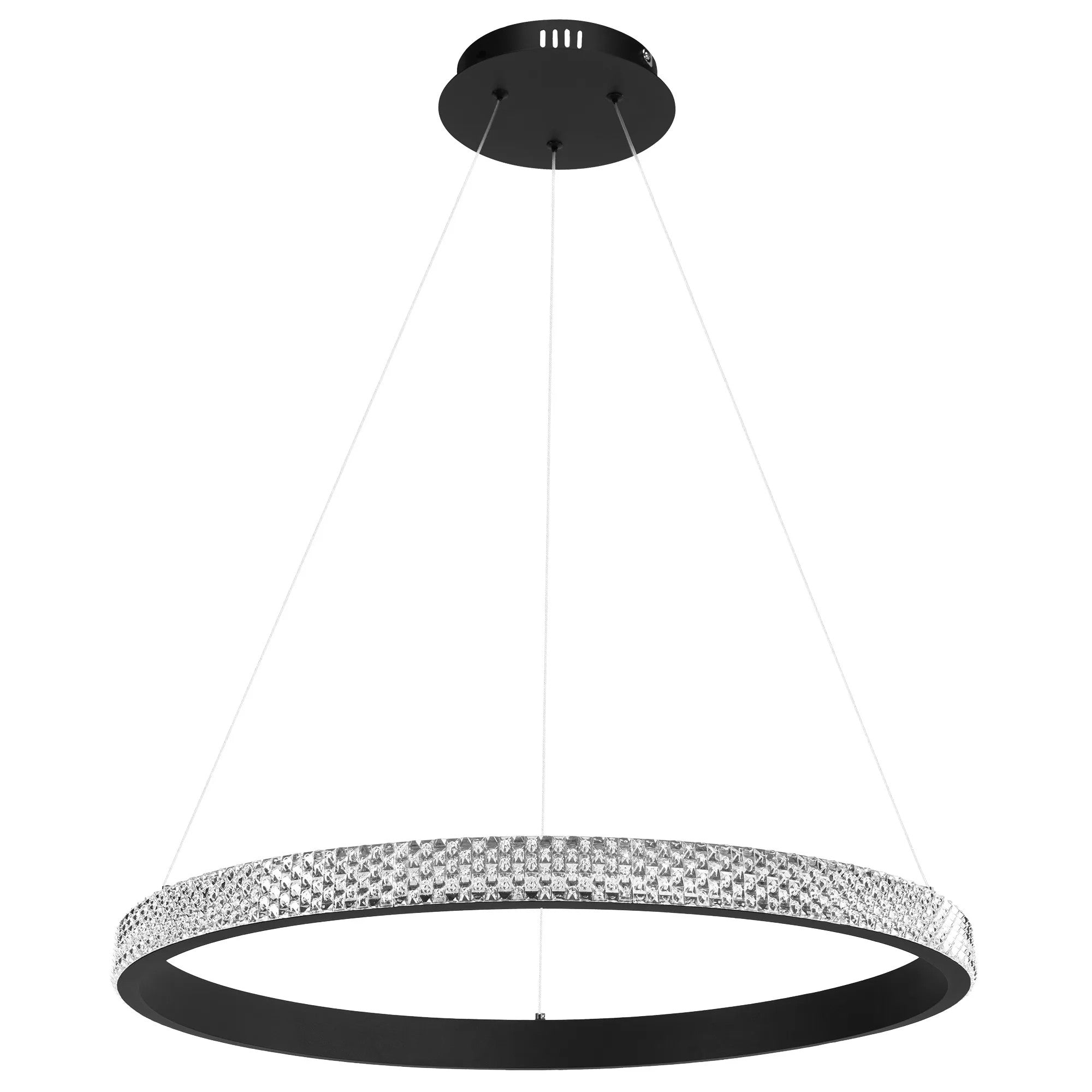 LAMPA SUFITOWA WISZĄCA LED APP1512-CP Black 1