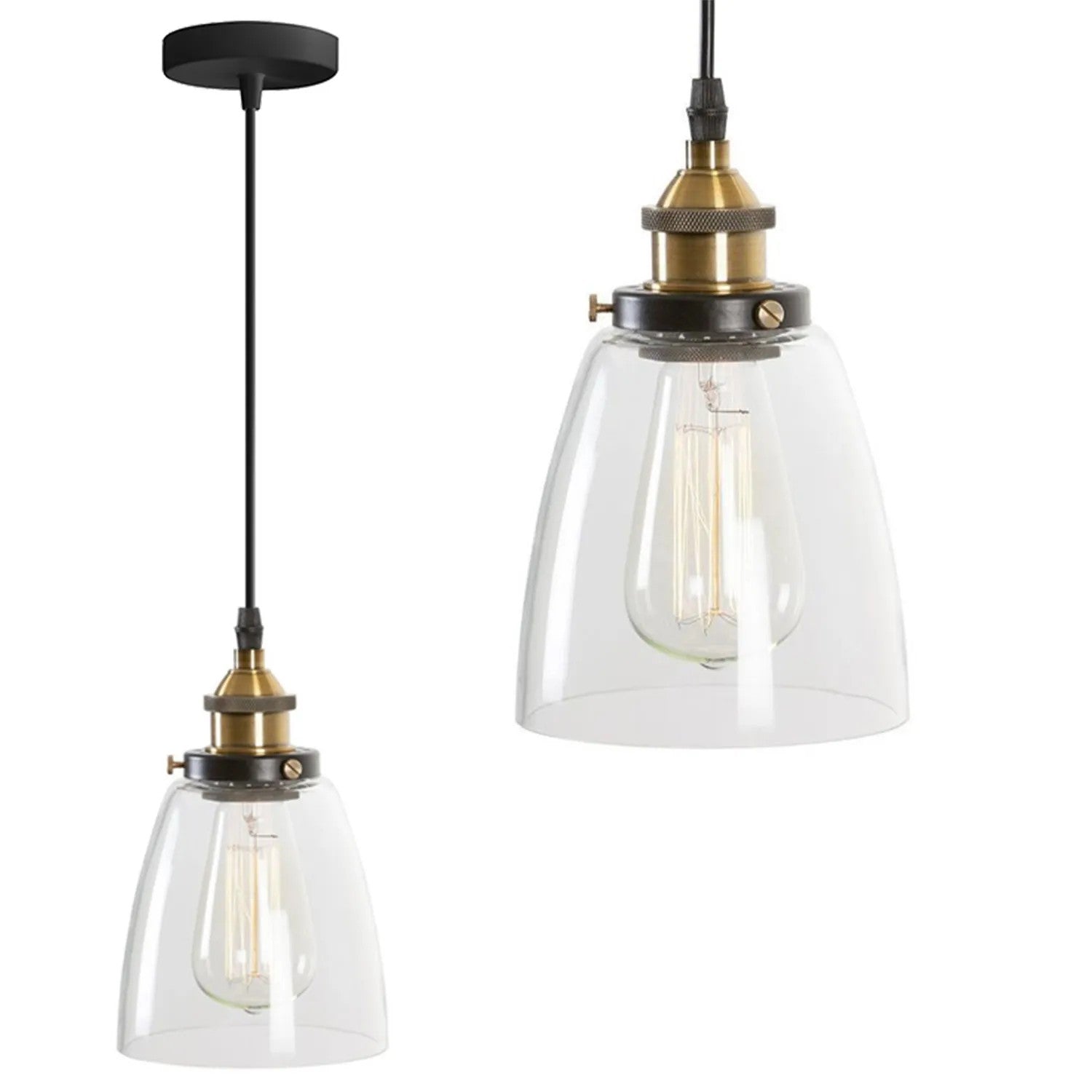Lampa Sufitowa Wisząca Szklana Verto D APP048-1CP 1