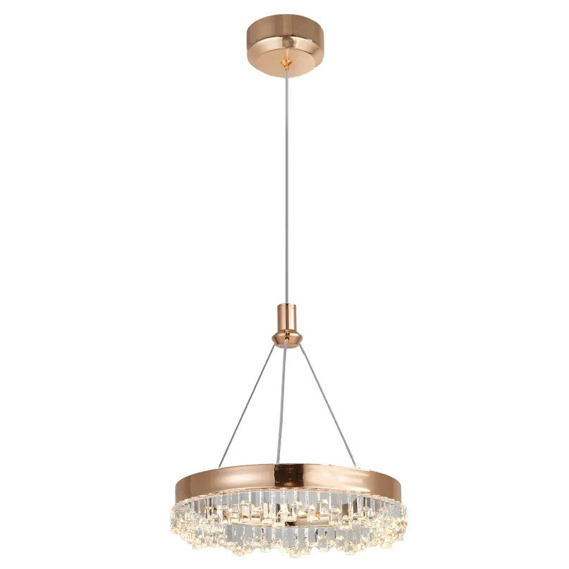 LAMPA WISZĄCA LED LHJ097-CP JASNE RÓŻOWE ZŁOTO 1