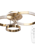 Lampa Sufitowa Nowoczesna LED G004-C Złota Szczotkowana Z Pilotem 1