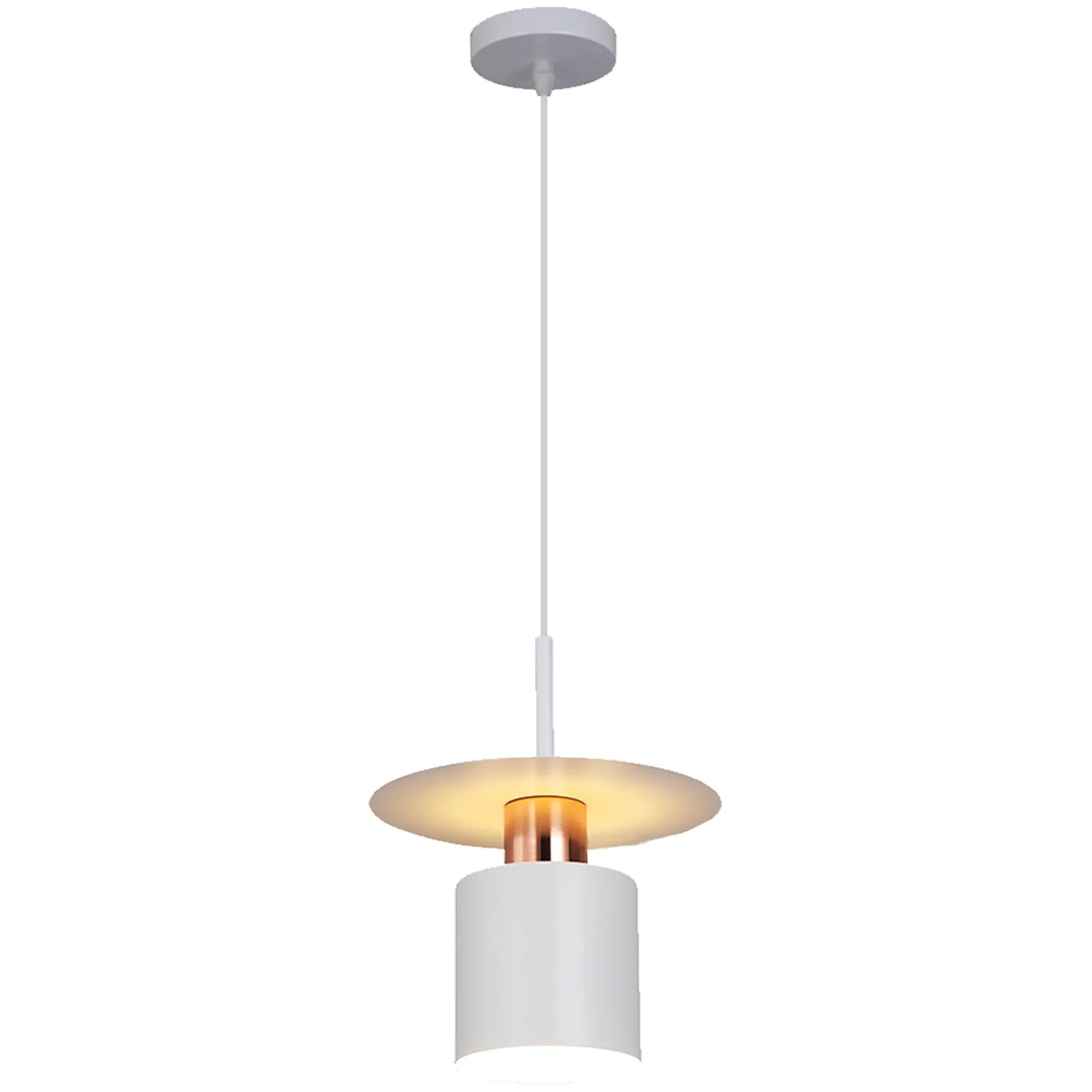 Lampa Wisząca APP1146-1CP Biało Różowe Złoto 1