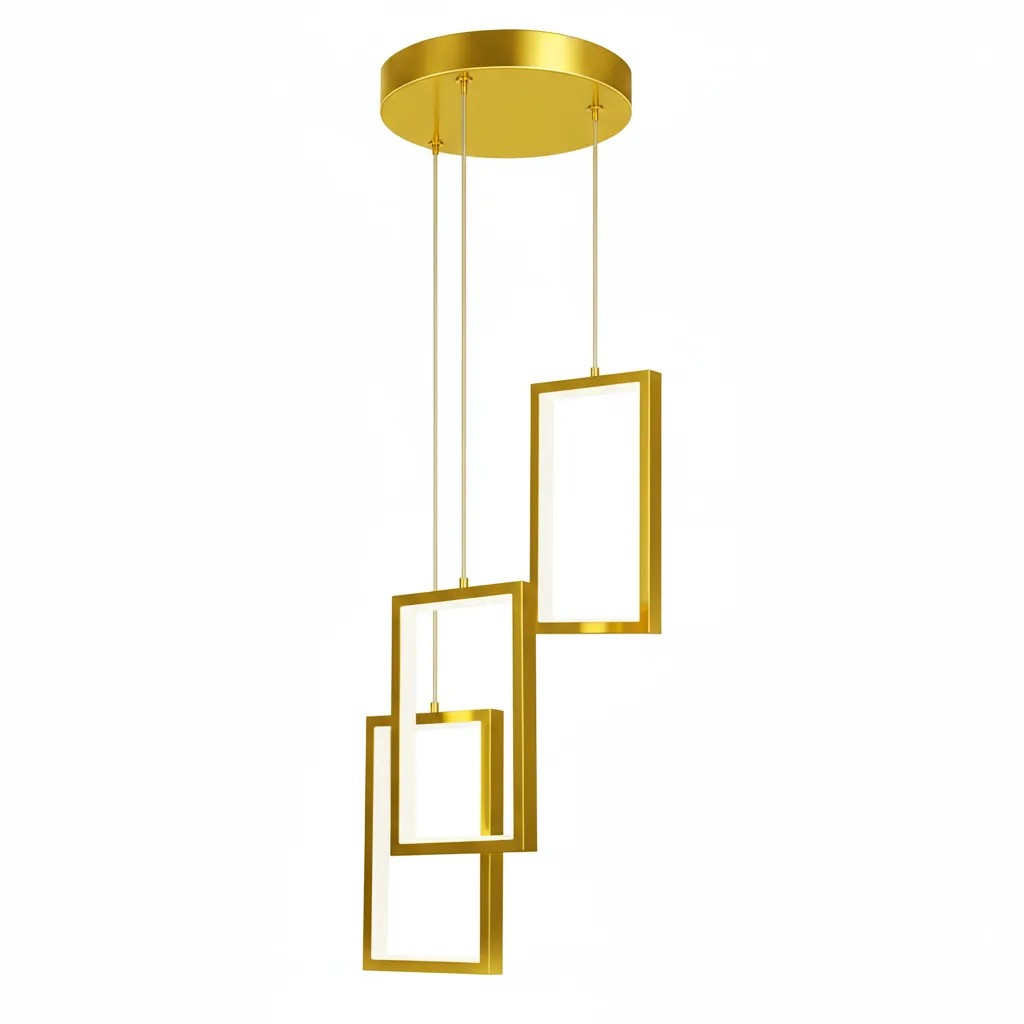 LAMPA SUFITOWA WISZĄCA LED LHJ088-3CP ZŁOTA 1