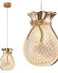 LAMPA SUFITOWA WISZĄCA LHJ107-1CP JASNE RÓŻOWE ZŁOTO 1
