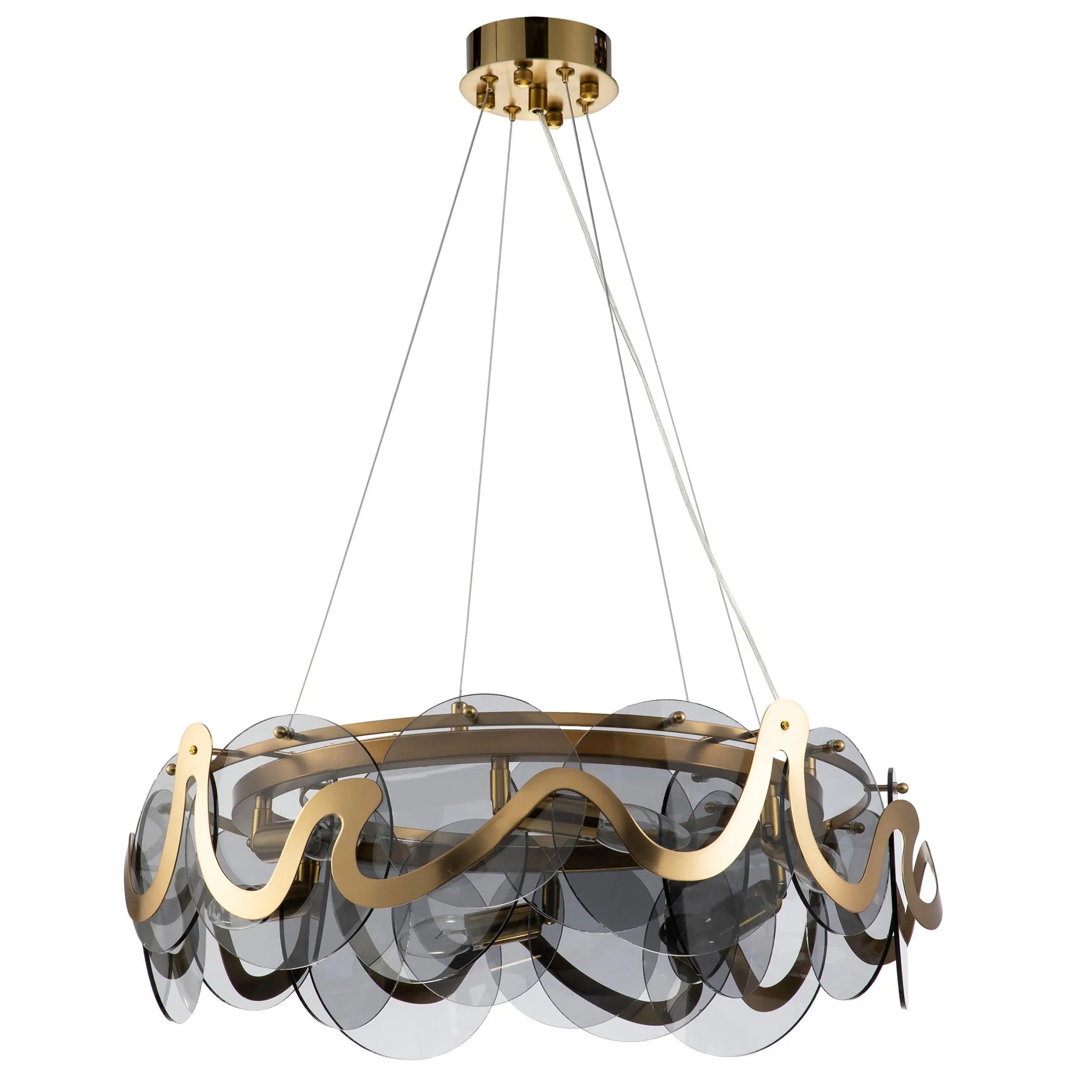 Lampa Sufitowa Wisząca APP1545-8CP Złota Szczotkowana 1