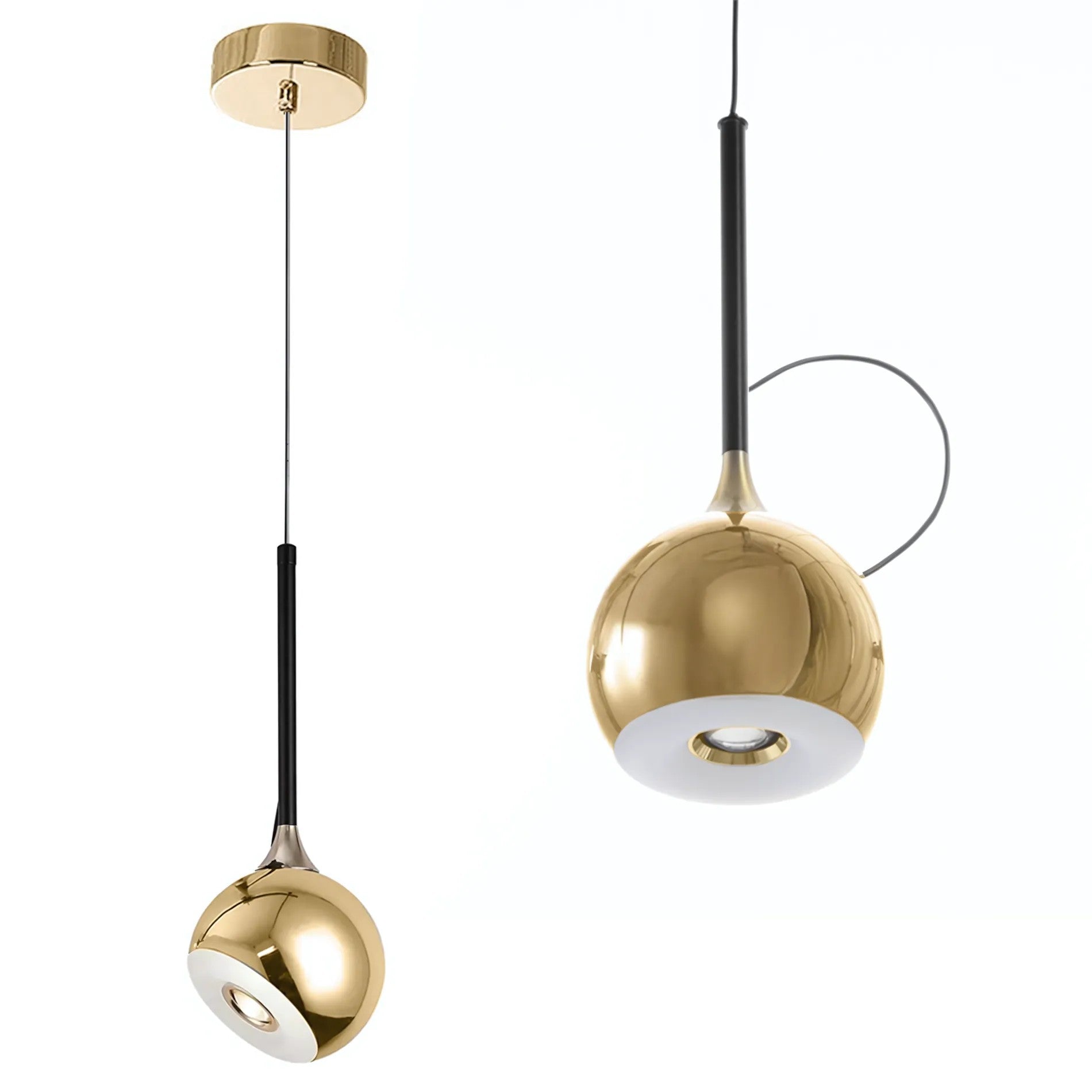 LAMPA SUFITOWA WISZĄCA LED G086-1CP Złota 1