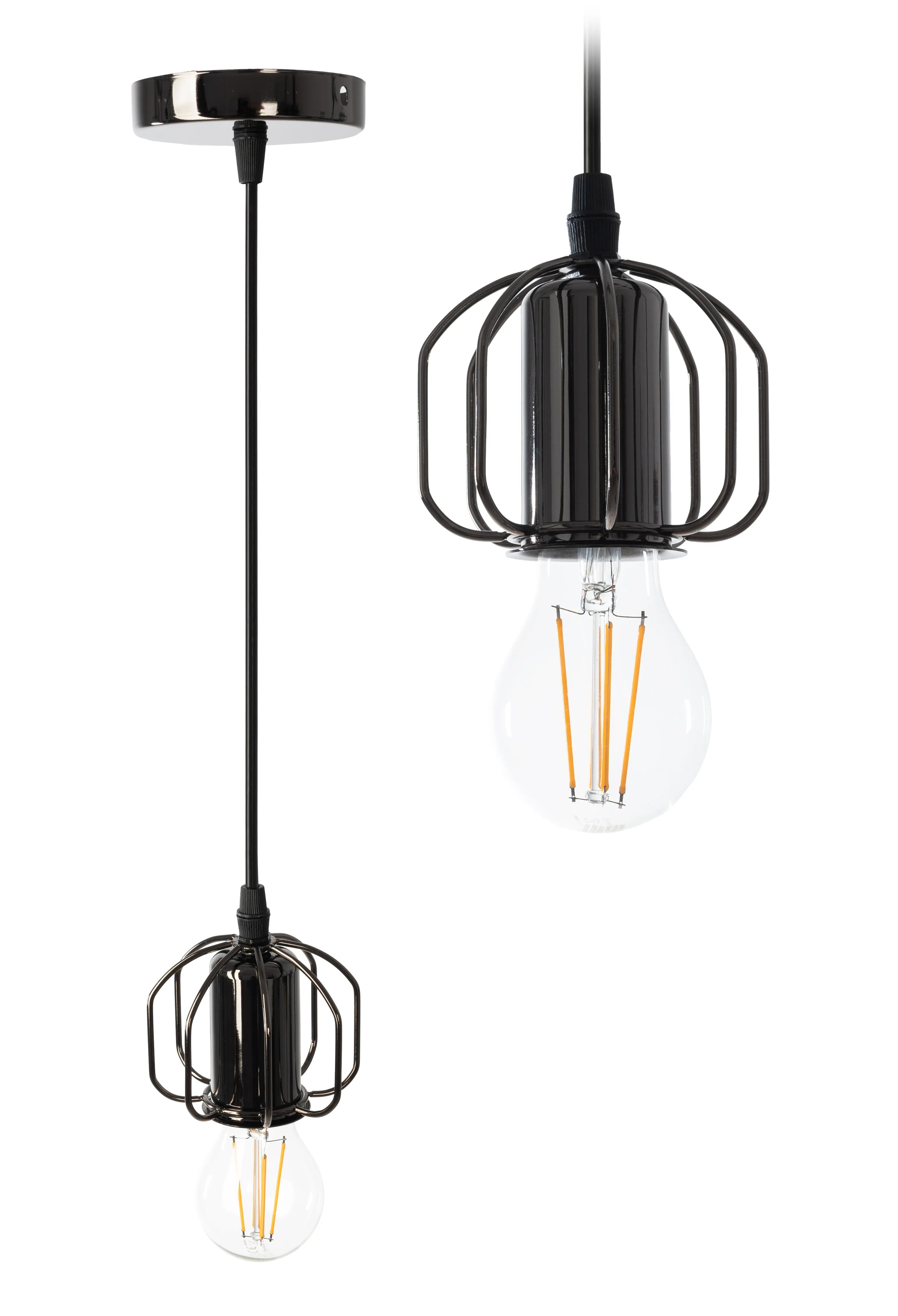 Lampa Sufitowa Wisząca W Stylu Loft APP595-1CP Czarna 1