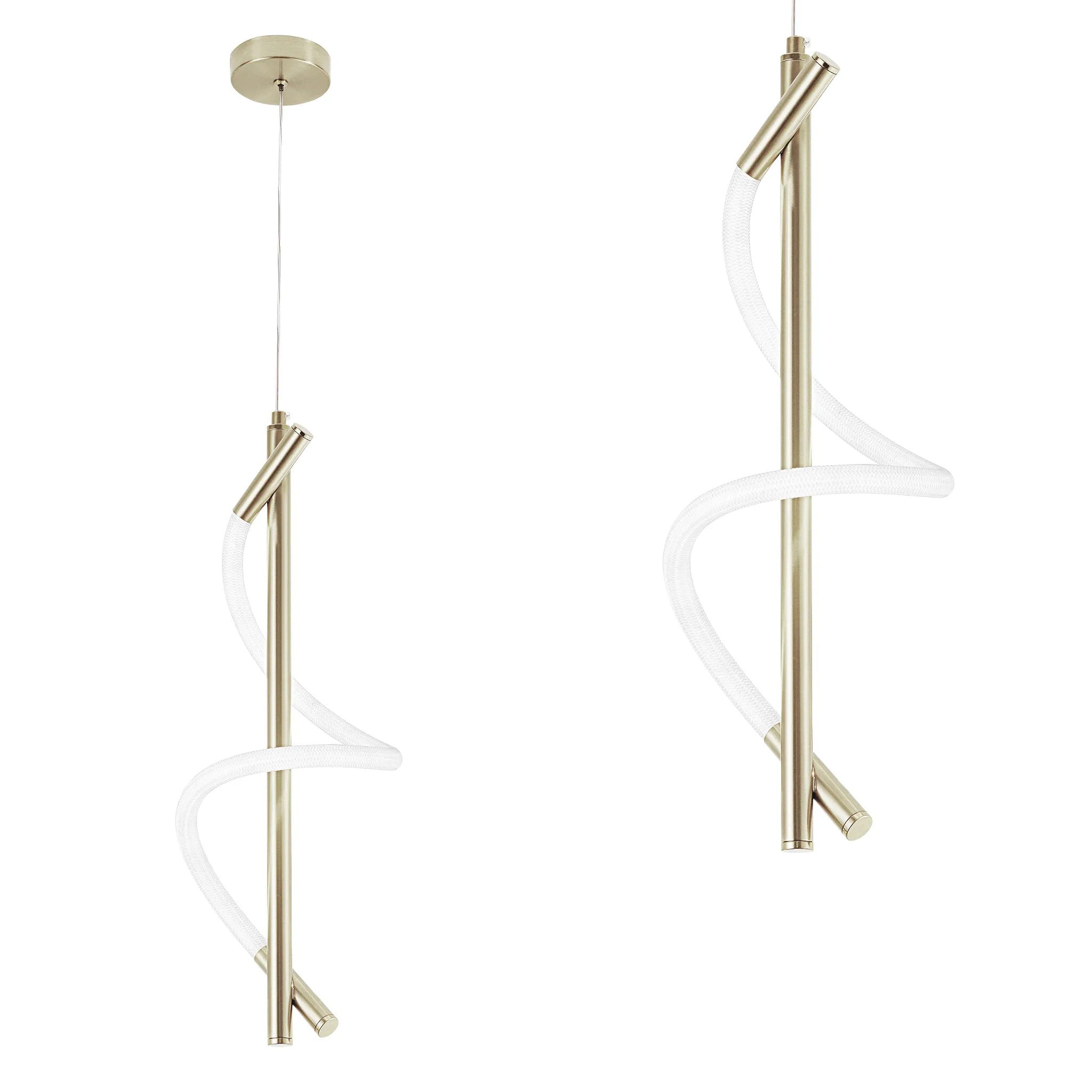LAMPA WISZĄCA LED G015-CP JASNE ZŁOTO 1