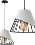 LAMPA SUFITOWA WISZĄCA KLOSZ METAL APP228-1CP BIAŁA 1
