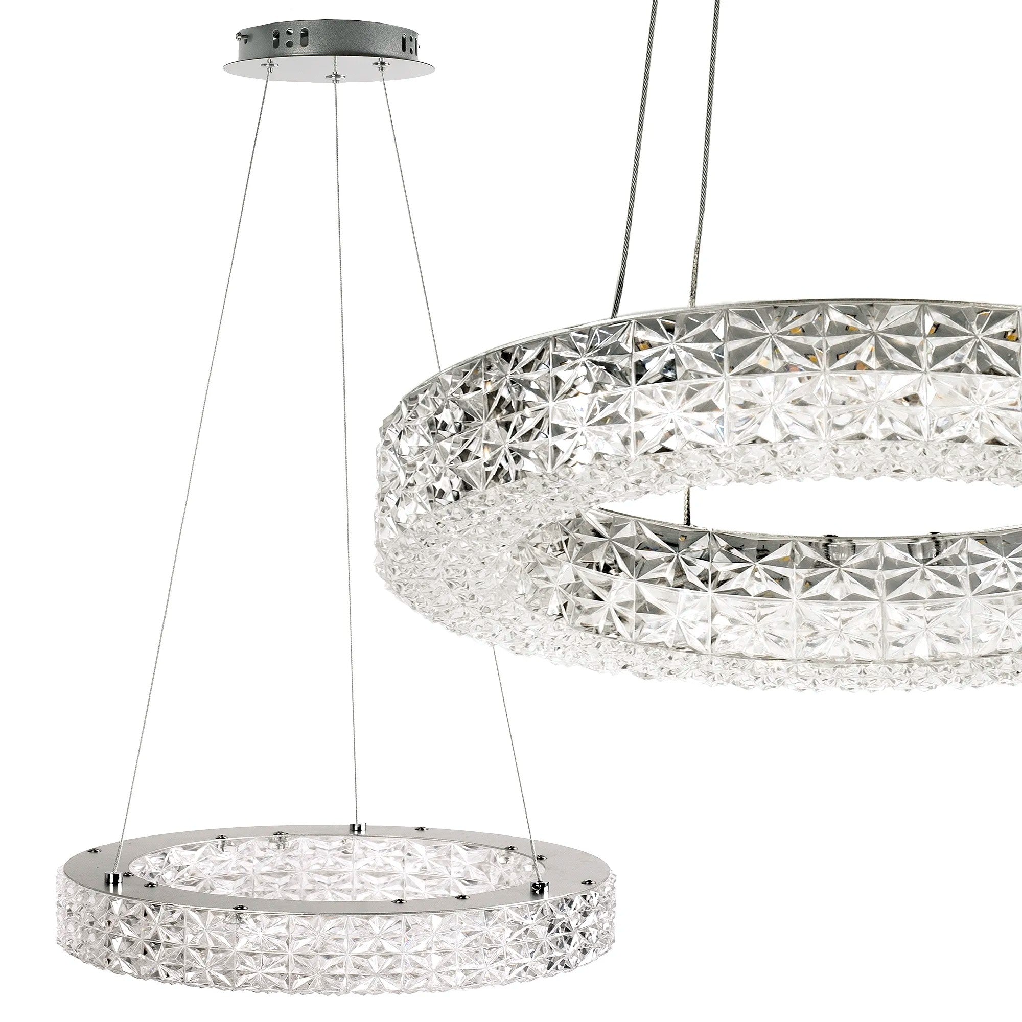 LAMPA WISZĄCA LED MS004-CP 40cm Chrom 1