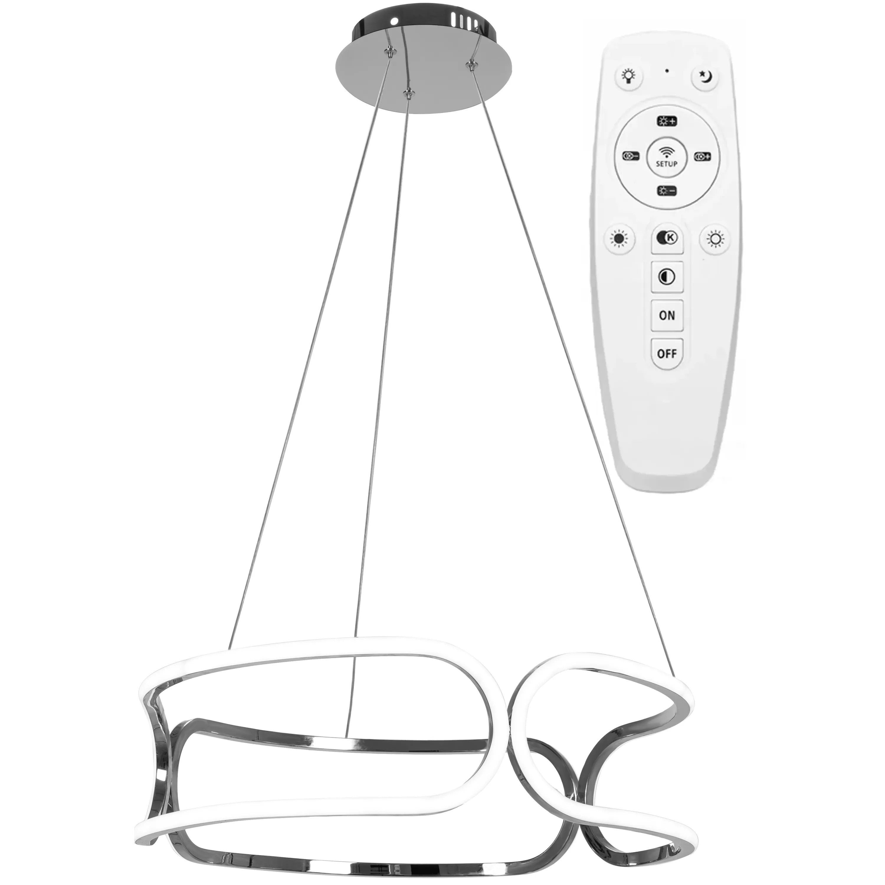 LAMPA SUFITOWA Z PILOTEM PLAFON LED APP792-CP 1