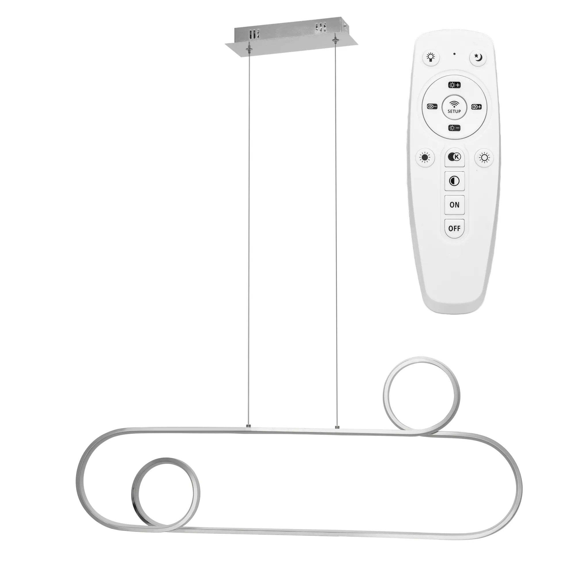 Lampa Sufitowa Wisząca LED APP810-CP CHROM + Pilot 1