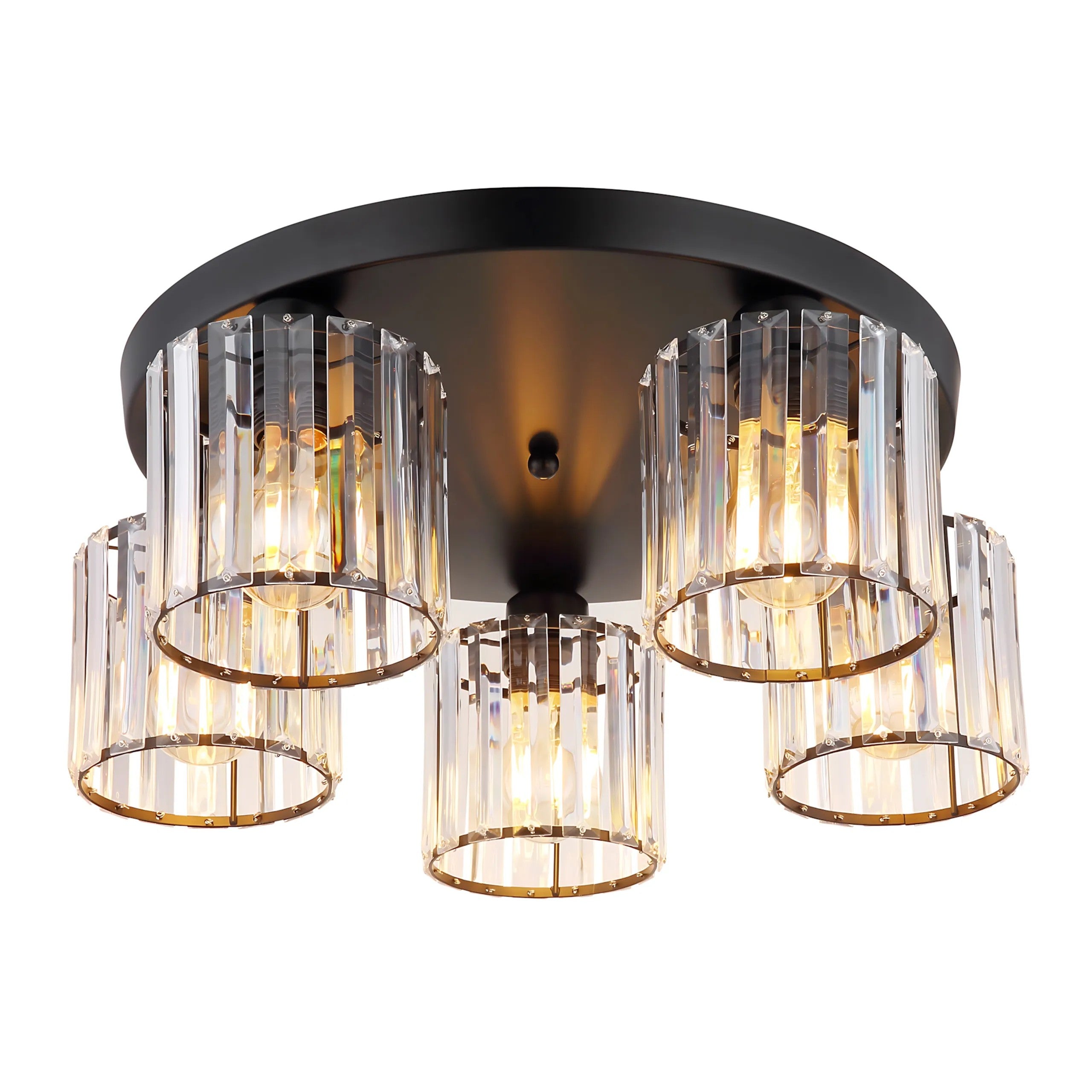Lampa Sufitowa Kryształowa EBT023-5C CZARNA 1