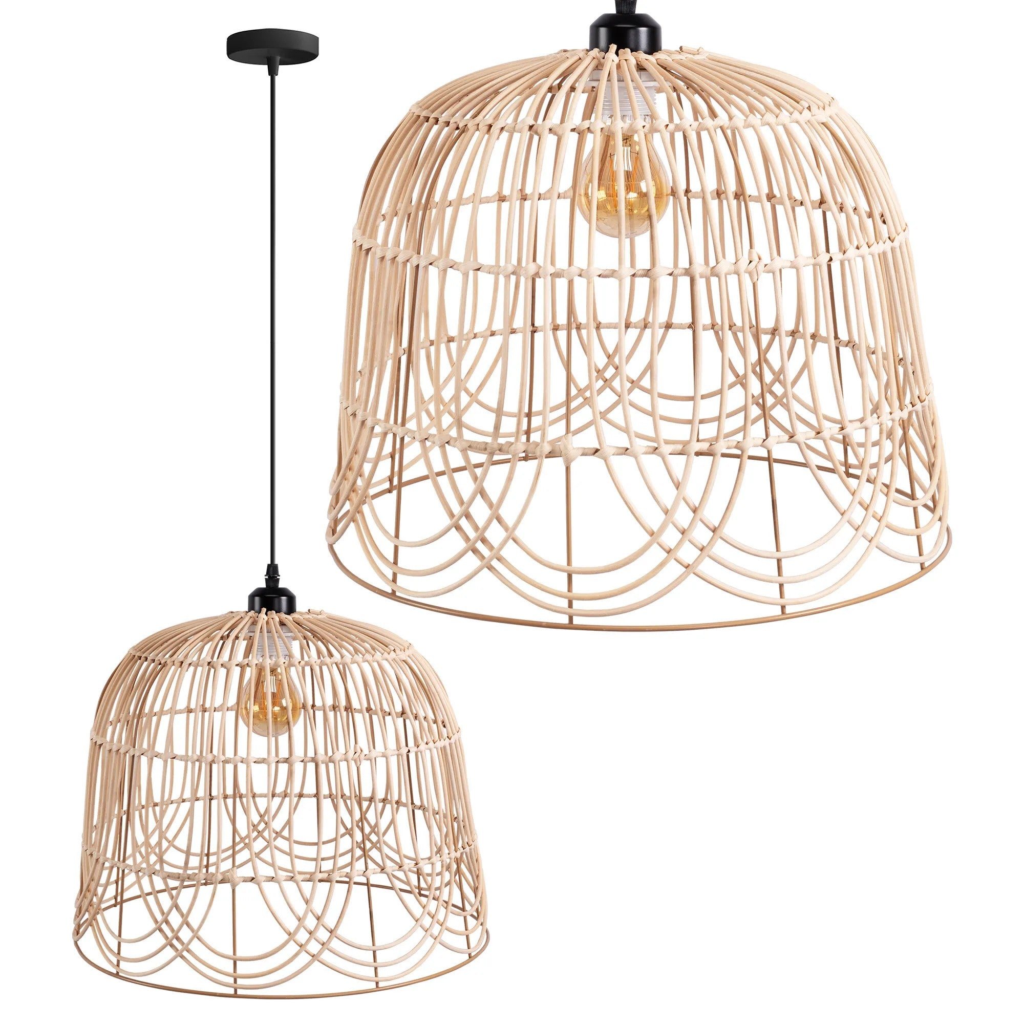 LAMPA SUFITOWA WISZĄCA NATURAL BOHO APP1352-1CP 40 Cm 1