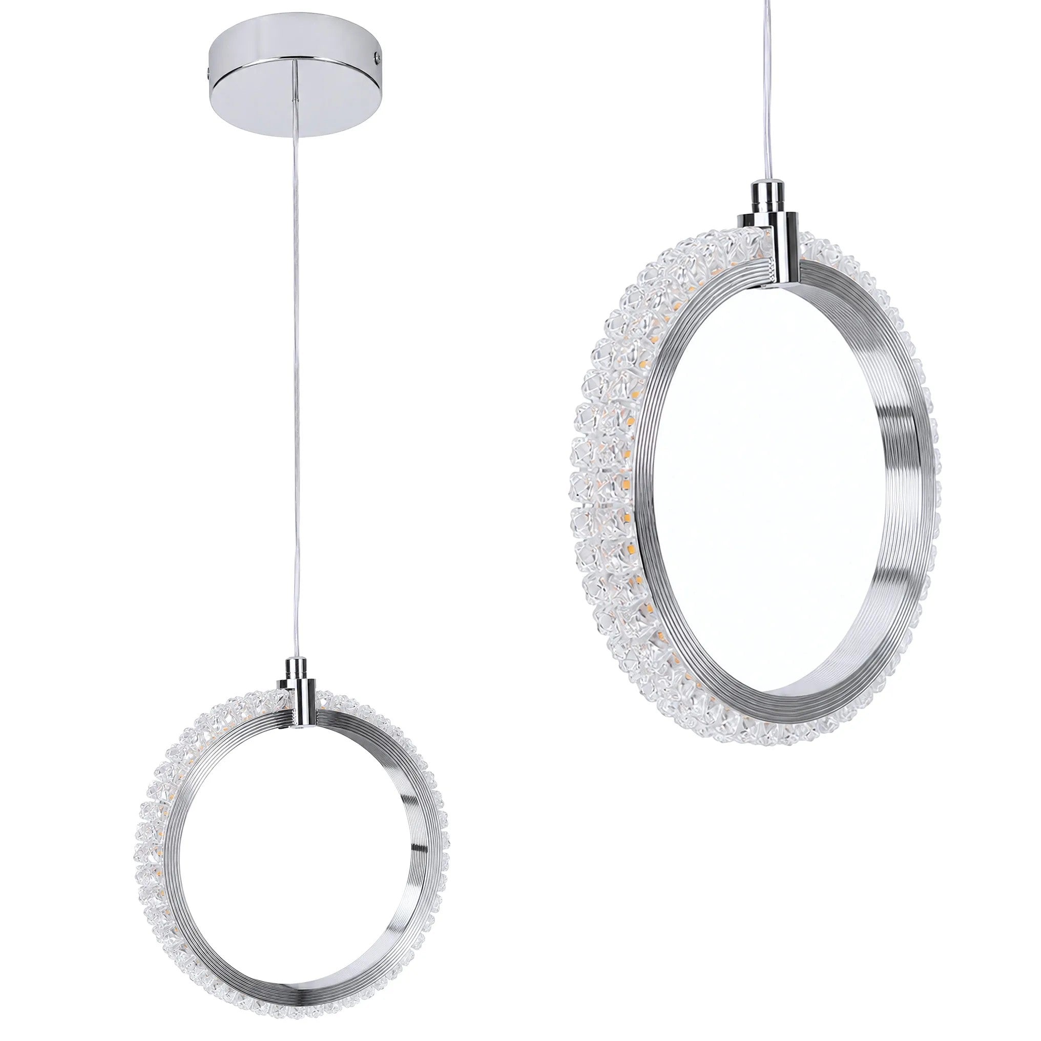 Lampa Sufitowa Wisząca LED LHJ126-W Chrom 1