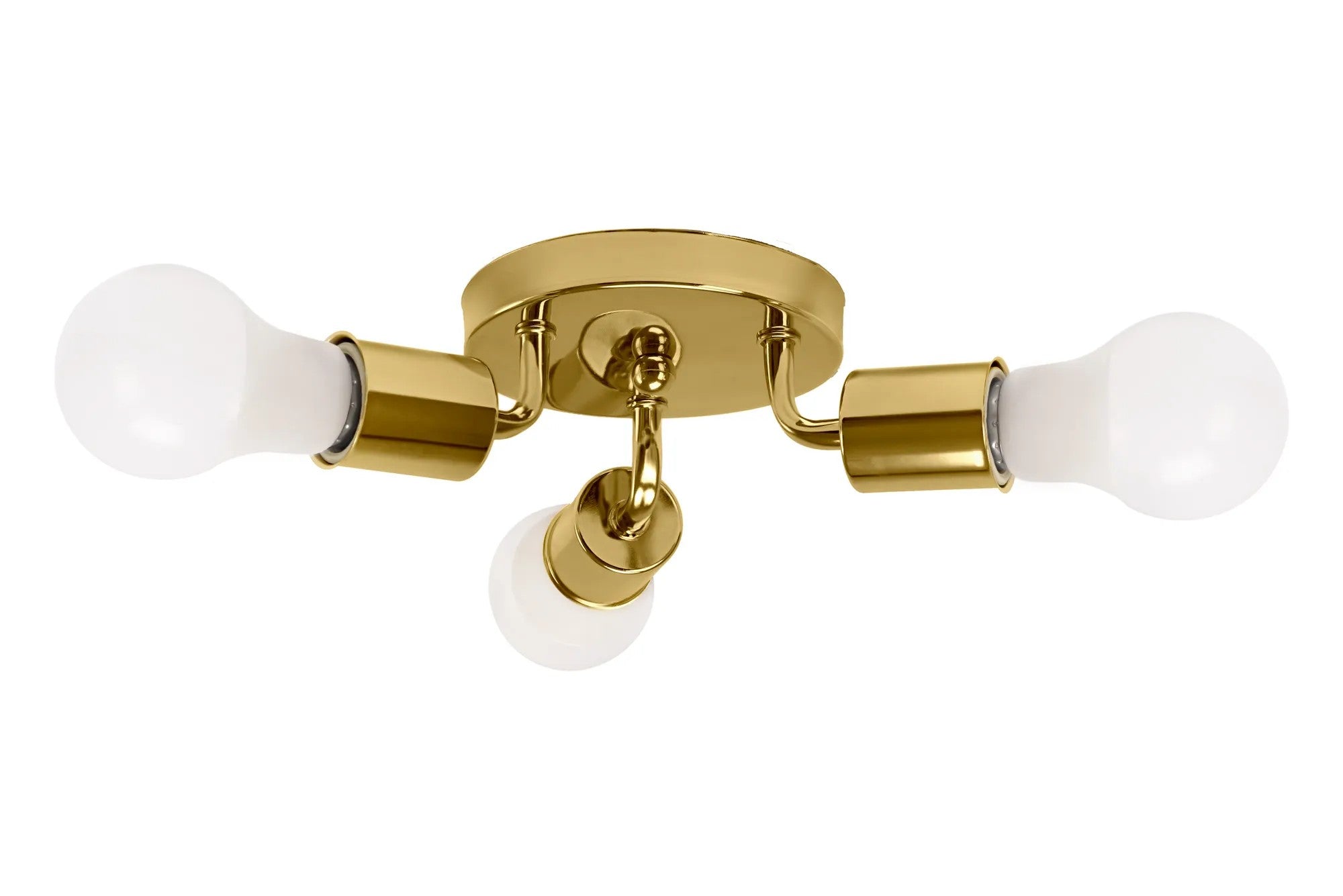 Lampa Sufitowa Potrójna Plafon Metalowa APP704-3C Złota 1