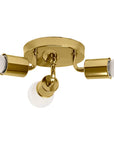 Lampa Sufitowa Potrójna Plafon Metalowa APP704-3C Złota 1