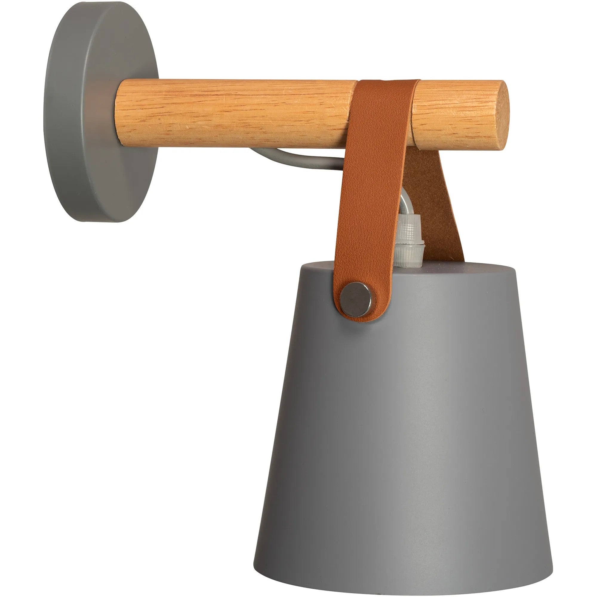 Lampa Kinkiet Ścienny Metalowy Z Paskiem Szary APP468-1W GREY 1
