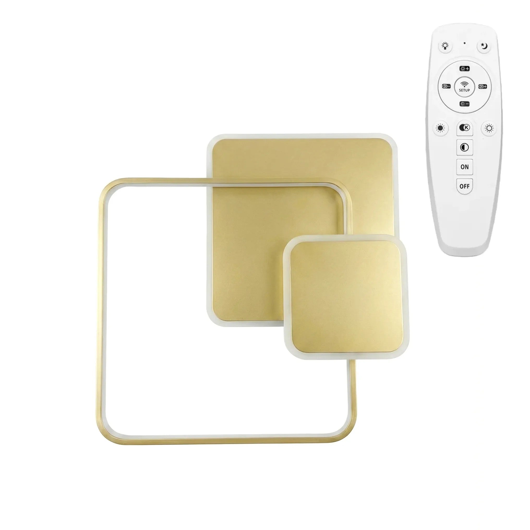 Lampa Sufitowa APP1713-C Plafon LED ZŁOTA + Pilot 1