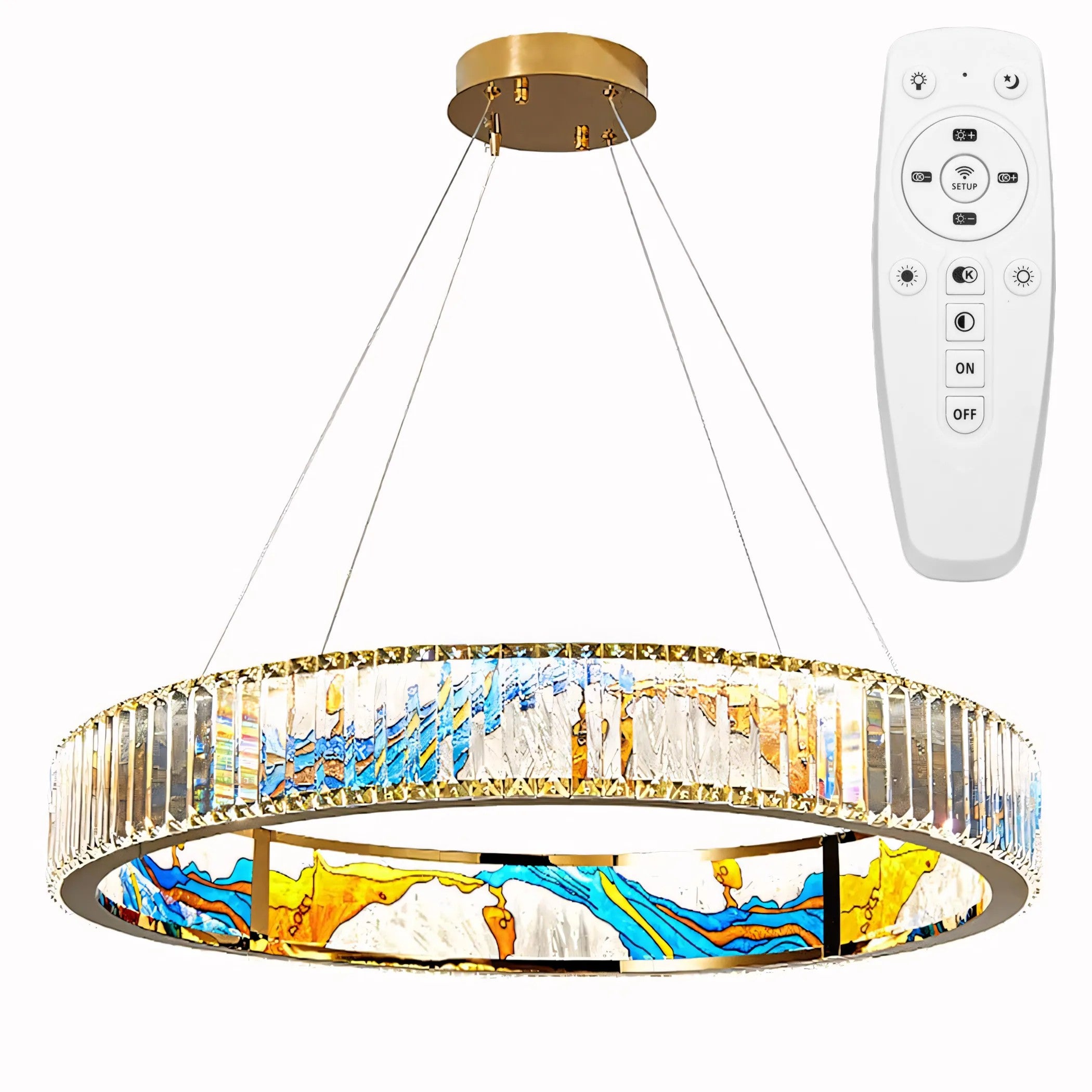 LAMPA SUFITOWA WISZĄCA LED APP1748-CP 60CM 1
