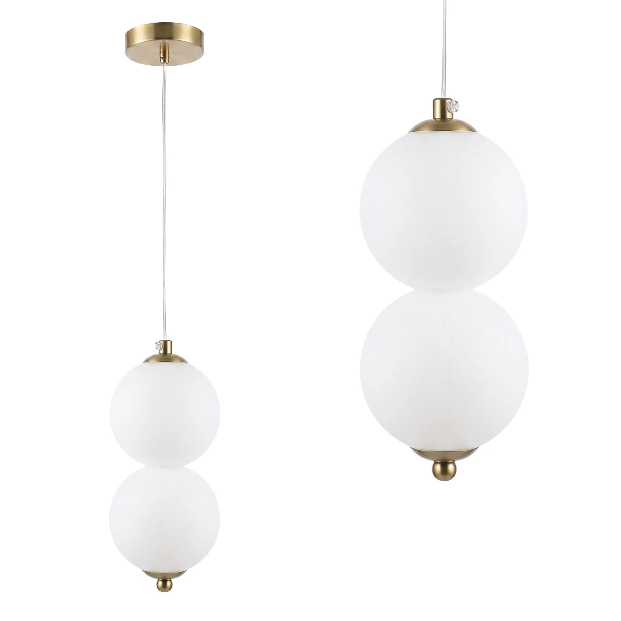 Lampa Sufitowa Wisząca LED LHJ117-2CP Złota Szczotkowana 1