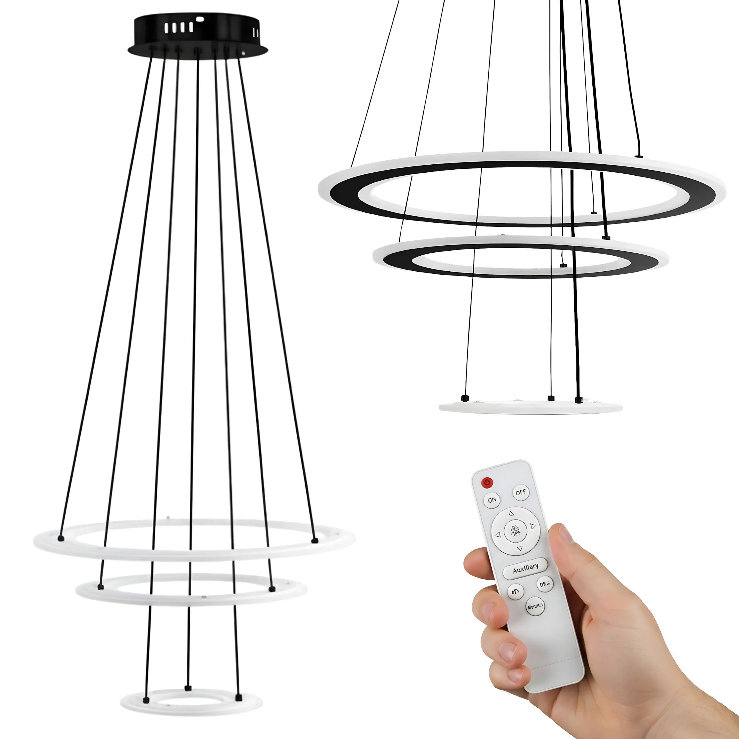 LAMPA WISZĄCA LED G040-3CP CZARNA 1