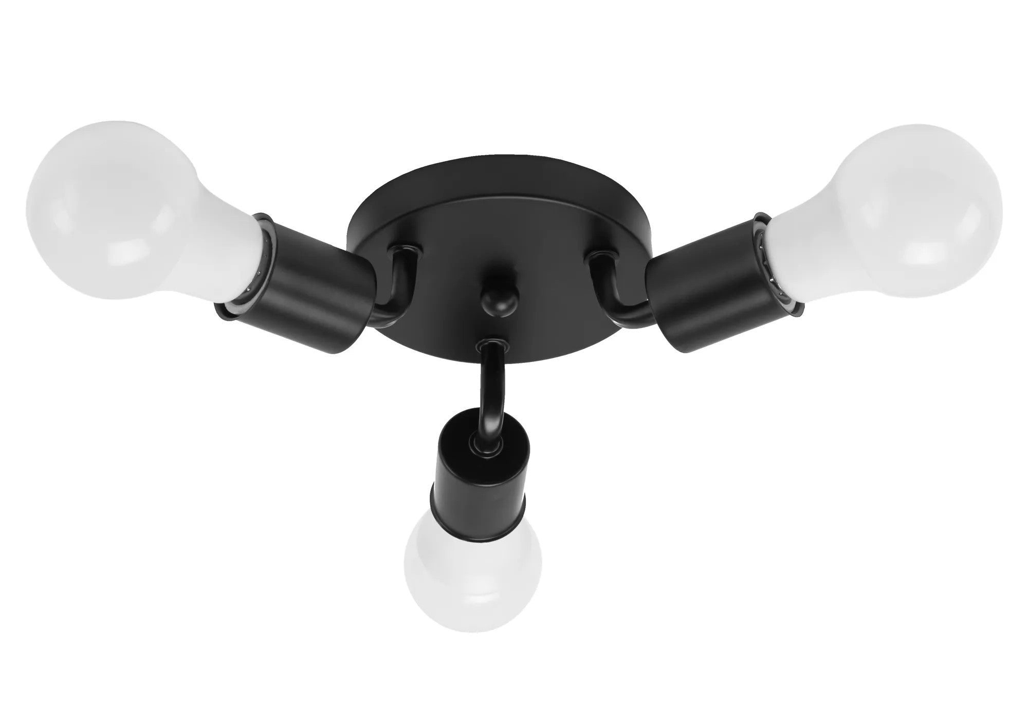 Lampa Sufitowa Potrójna Plafon Metalowa APP701-3C Czarna 1
