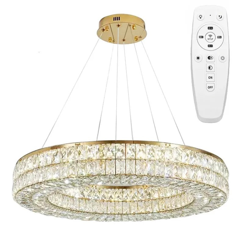 LAMPA SUFITOWA WISZĄCA LED APP1568-CP Gold 60cm 1