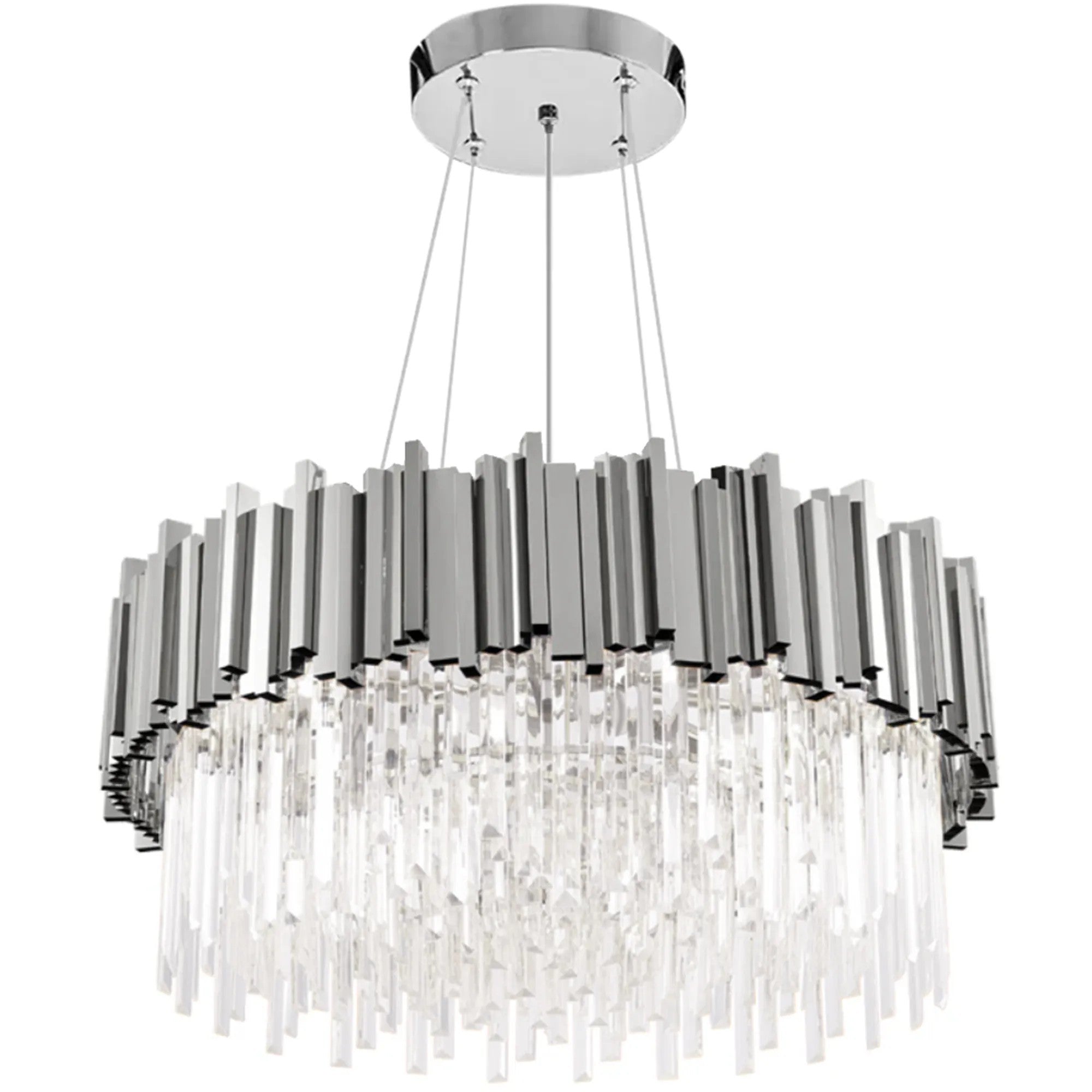 Lampa Sufitowa Plafon Kryształowa APP1480-1C Chrom 1