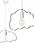 LAMPA WISZĄCA CHMURKA SZARA 1