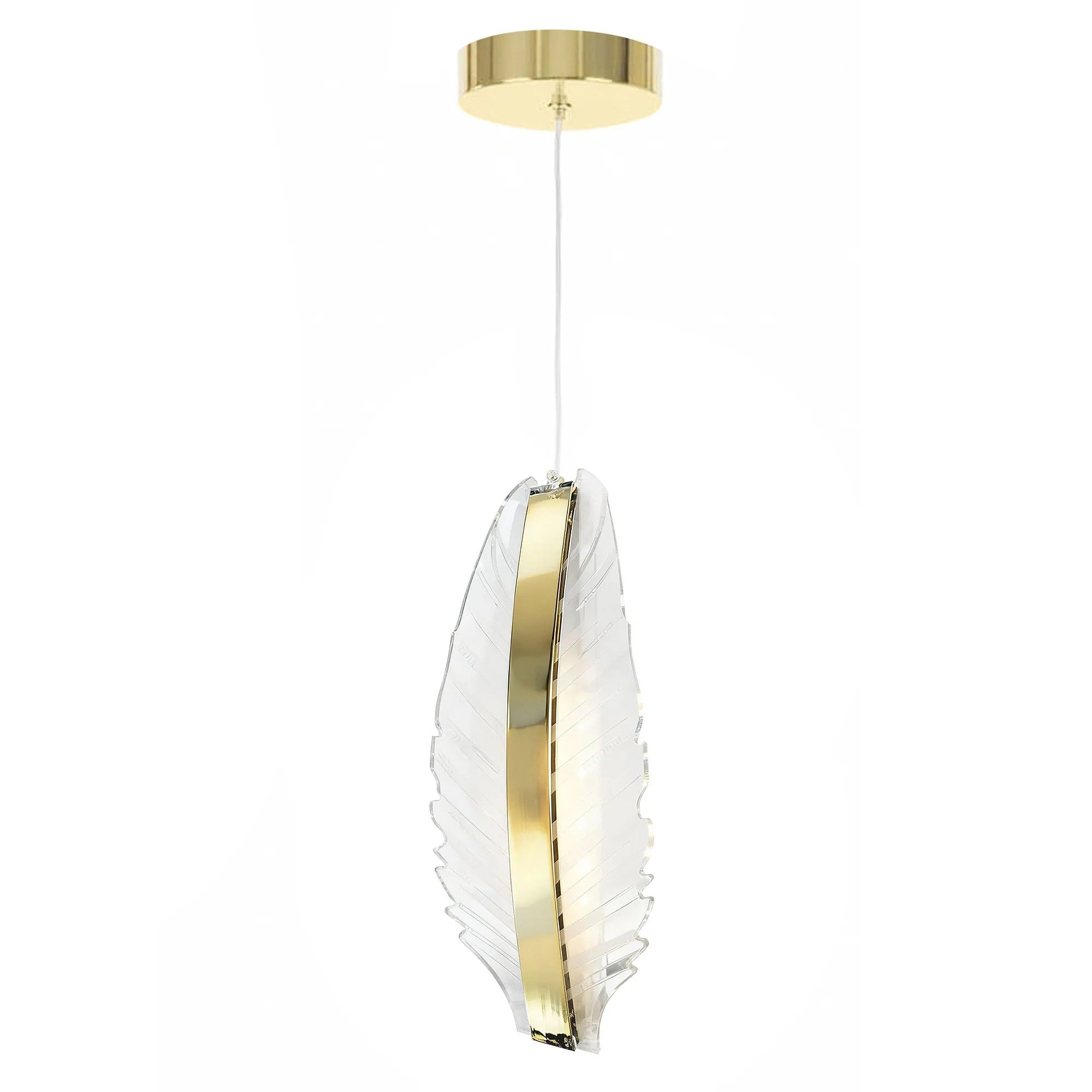 LAMPA SUFITOWA WISZĄCA LED G141-CP ZŁOTA 1