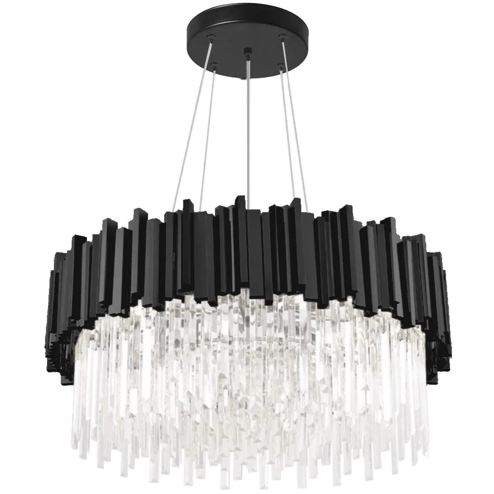Lampa Sufitowa Plafon Kryształowa APP1481-1C Black Matt 1